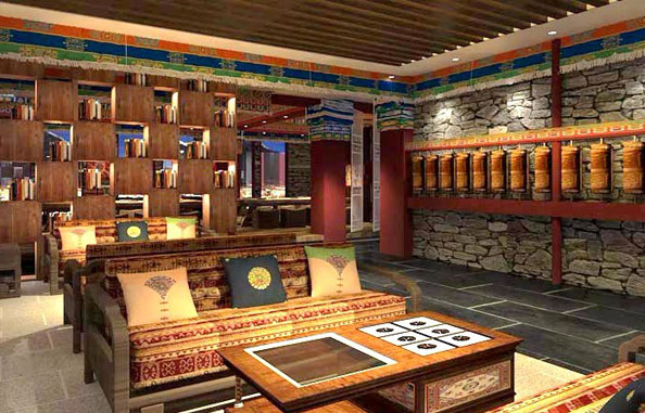 藏式餐廳設(shè)計元素，藏式風(fēng)格餐廳裝修圖片