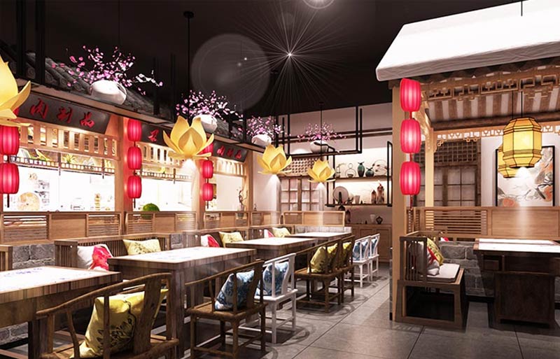 北京筋筋春餅特色燒烤店空間設計-1