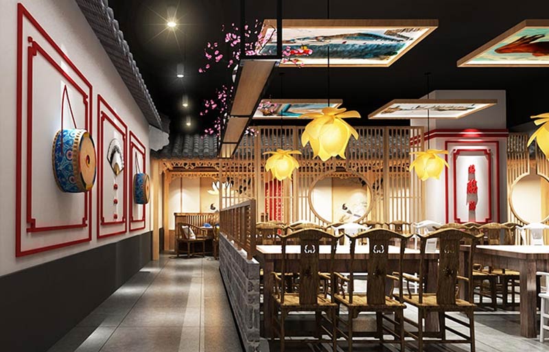 北京筋筋春餅特色燒烤店空間設計-4