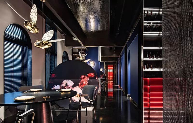 花禾牛浦東店豪華餐廳裝修設(shè)計-2