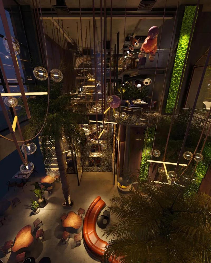 原味燒烤中餐廳照明設計