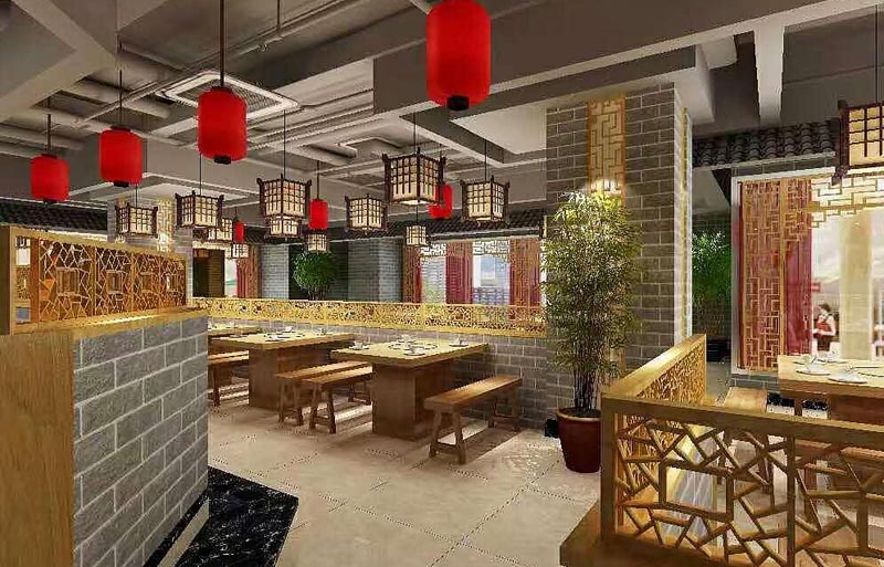 蜀劍門火鍋店餐位設計