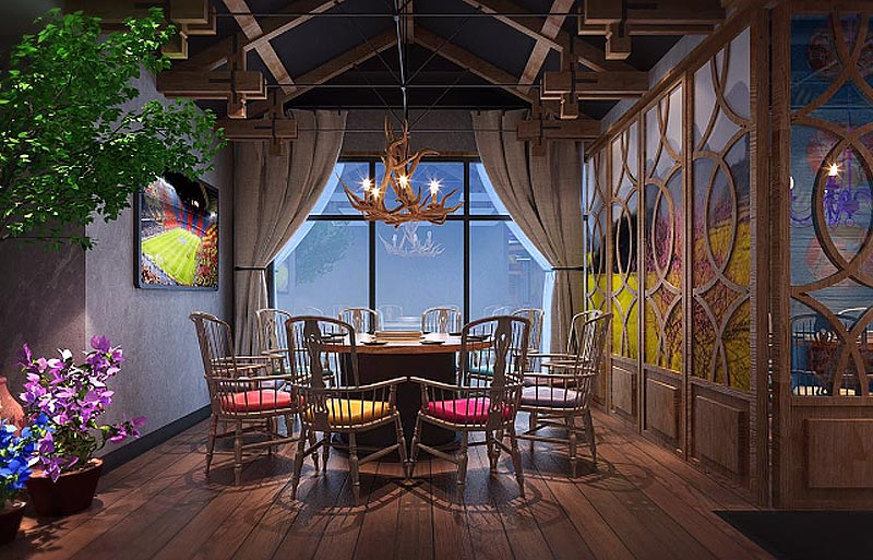 四季炭火鍋店包房設(shè)計(jì)