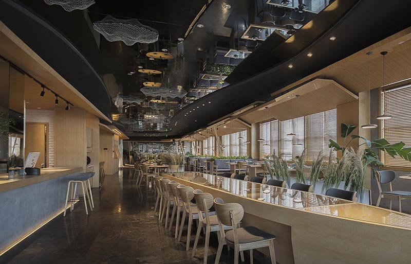 岸鄉(xiāng)現(xiàn)代中餐廳設(shè)計特點